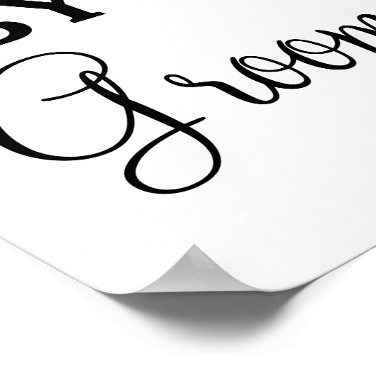 Kies een Zitplaats Geen stippen trouwbord van zijk Poster (Hoek)