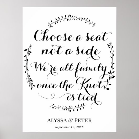 Kies een Zitplaats, geen Tijdbord Poster (Voorkant)