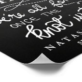 Kies een Zitplaats Koord Lights Chalkboard Weddens Poster (Hoek)