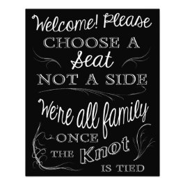 Kies een Zitplaats niet een Kant Foto Afdruk