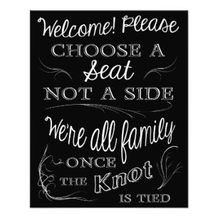 Kies een Zitplaats niet een Kant Foto Afdruk