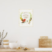 Kies een zitplaats voor Rustic BOHO Bohemian Wreat Poster (Keuken)