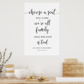 Kies een Zitplaats zonder een Zijbord van de Zitpl Poster (Keuken)