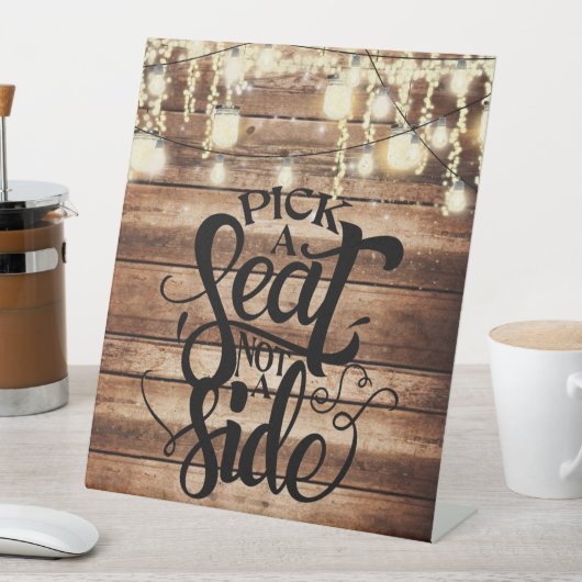 Kies een zitplaats zonder zijband reclamebord met voetstuk (Insitu)