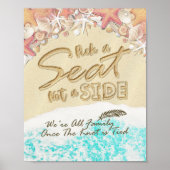 Kies een zitplaats zonder zijband Zee strandstaarv Poster (Voorkant)