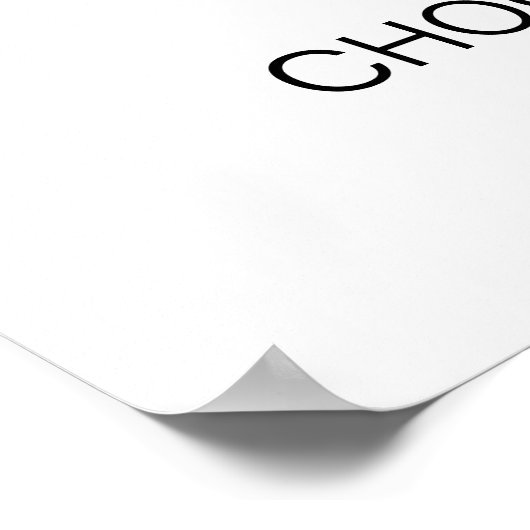 Kies een Zitplaats zonder zijdelingse bruiloft Poster (Hoek)