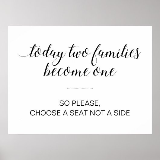 Kies een Zitplaats zonder zijdelingse bruiloft Poster (Voorkant)