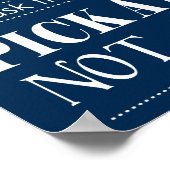 Kies een Zitplaats zonder zijkant, geen Sides Wedd Poster (Hoek)