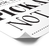 Kies een Zitplaats zonder zijkant, geen Sides Wedd Poster (Hoek)