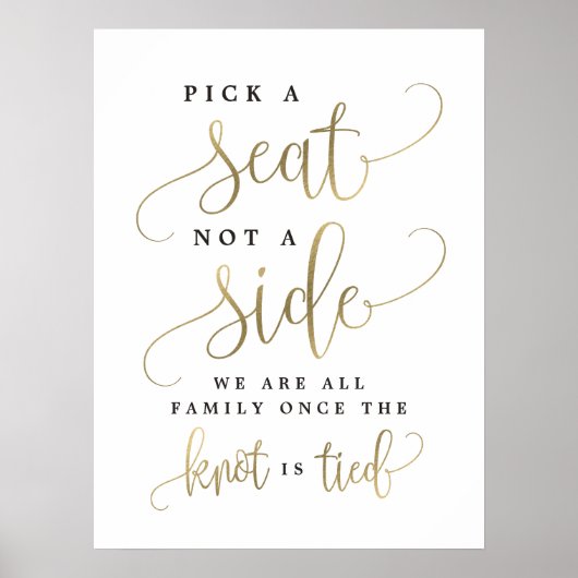 Kies een zitplaats zonder zijspanteken - Aangepast Poster (Voorkant)