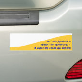 KIES EIGEN KLEURENSJABLOON BUMPERSTICKER (Op auto)