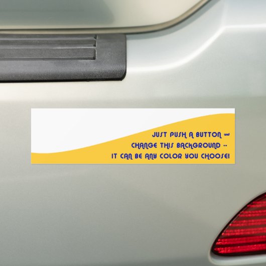 KIES EIGEN KLEURENSJABLOON BUMPERSTICKER (Op auto)