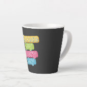 Kies elke dag vreugde ! latte mok (Rechterhoek)