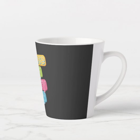 Kies elke dag vreugde ! latte mok (Rechts)
