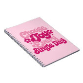 Kies elke dag vreugde Roze Notitieboek (Rechterzijde)