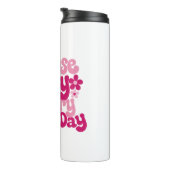 Kies elke dag vreugde Roze Thermosbeker (Geroteerd rechts)