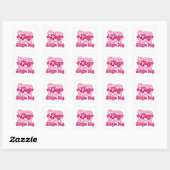 Kies elke dag vreugde Roze Vierkante Sticker (Vel)