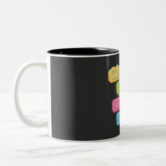 Kies elke dag vreugde ! tweekleurige koffiemok (Links)