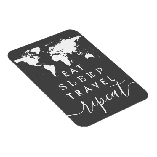 Kies Elke Kleur Eet Slaap Herhaal Reis Citaat Magneet (Rechterzijde)