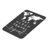 Kies Elke Kleur Eet Slaap Herhaal Reis Citaat Magneet (Linkerzijde)