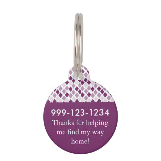 Kies Elke Kleur Harlekijn Diamanten Patroon Huisdierpenning