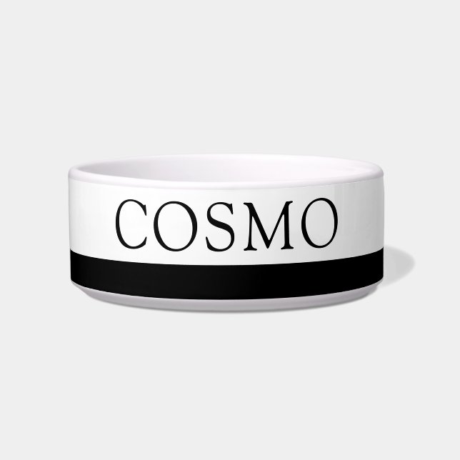 Kies elke kleur op de aangepaste plaatnaam Cat Dog Voerbakje (Voorkant)