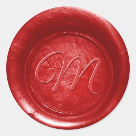 Kies elke kleur Wax Seal Print Stickers Monogram N (Voorkant)