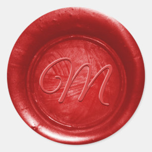 Kies elke kleur Wax Seal Print Stickers Monogram N