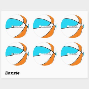 kies ELKE teamkleuren meisjes jongens basketbal Ronde Sticker
