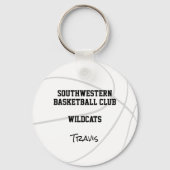 kies ELKE teamkleuren met jerseynummer basketbal Sleutelhanger (Achterkant)