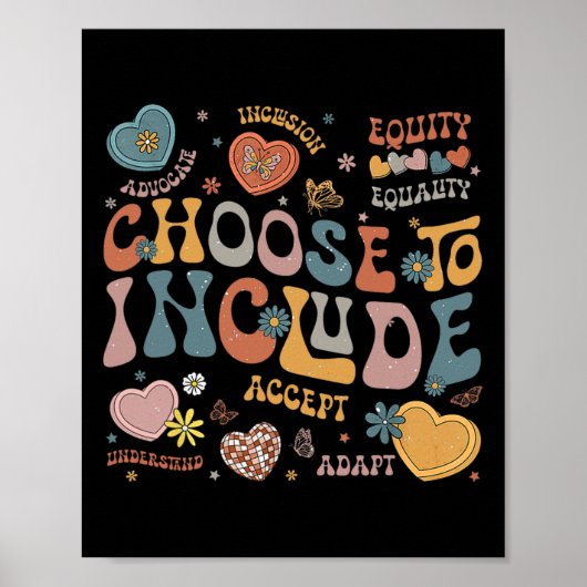 Kies ervoor om inclusie problemen Autisme bewust o Poster (Voorkant)