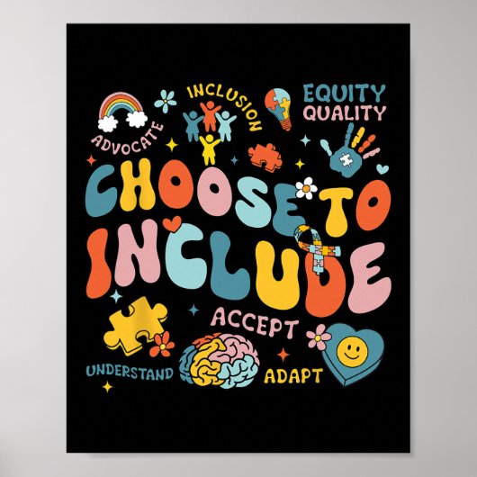 Kies ervoor om inclusie problemen Autisme bewust o Poster (Voorkant)