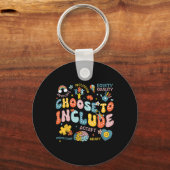 Kies ervoor om inclusie problemen Autisme bewust o Sleutelhanger (Voorkant)