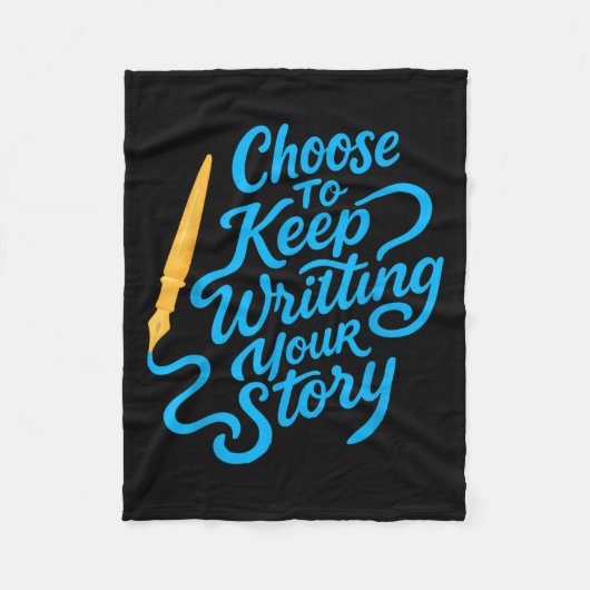 Kies ervoor om je verhaal Inspirerend Qu te blijve Fleece Deken (Voorkant)