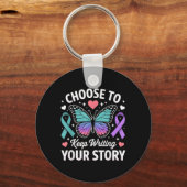 Kies ervoor om je verhaal internationaal te blijve sleutelhanger (Voorkant)