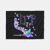 Kies ervoor om zelfmoordbewustzijn hoog te houden fleece deken (Voorkant (Horizontaal))