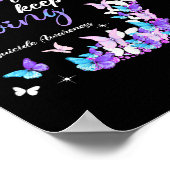 Kies ervoor om zelfmoordbewustzijn hoog te houden poster (Hoek)