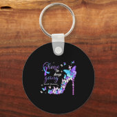 Kies ervoor om zelfmoordbewustzijn hoog te houden sleutelhanger (Voorkant)