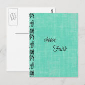 Kies Faith Inspirerend Briefkaart (Voorkant / Achterkant)