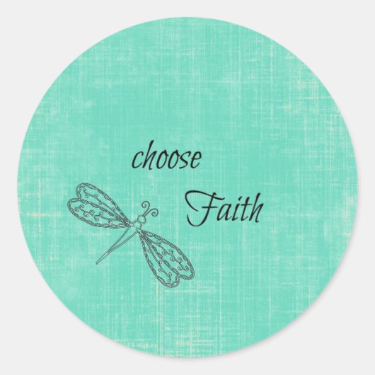 Kies Faith Inspirerend Ronde Sticker (Voorkant)