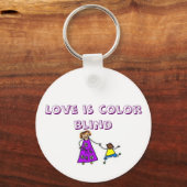 Kies foto's 2, Liefde is kleurenblind Sleutelhanger (Voorkant)
