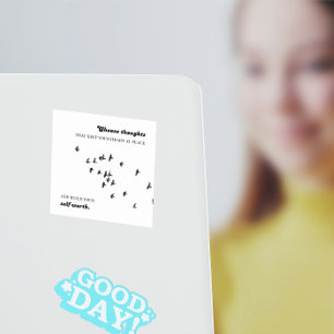 Kies gedachten die je hart in vrede houden vierkante sticker
