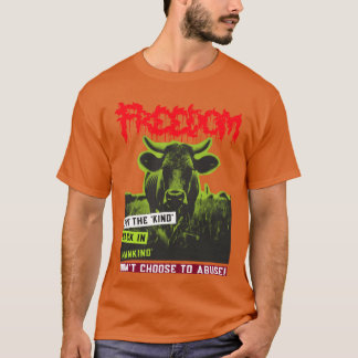 Kies geen misbruik cruelty free dier crue vintage t-shirt