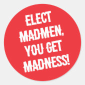 Kies Gekken Ronde Sticker (Voorkant)