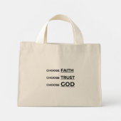 KIES GELOOF, KIES VERTROUWEN, KIES GOD. MINI TOTE BAG (Achterkant)
