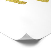 Kies Geluk Quote Faux Gold Foil Sparkly Poster (Hoek)