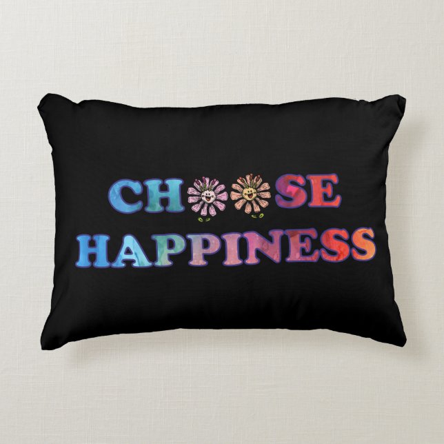 Kies Geluk Rainbow Accent Kussen (Voorkant)