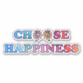 Kies Geluk Rainbow Sticker (Voorkant)