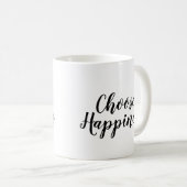 Kies geluk | Slogan-Mok | gouden goud Koffiemok (Voorkant rechts)