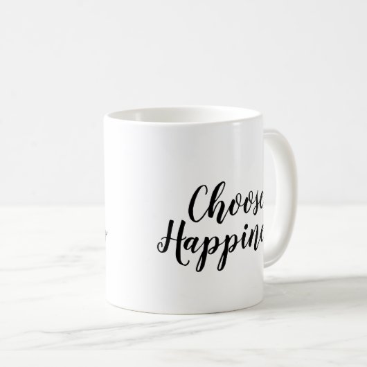 Kies geluk | Slogan-Mok | gouden goud Koffiemok (Voorkant rechts)